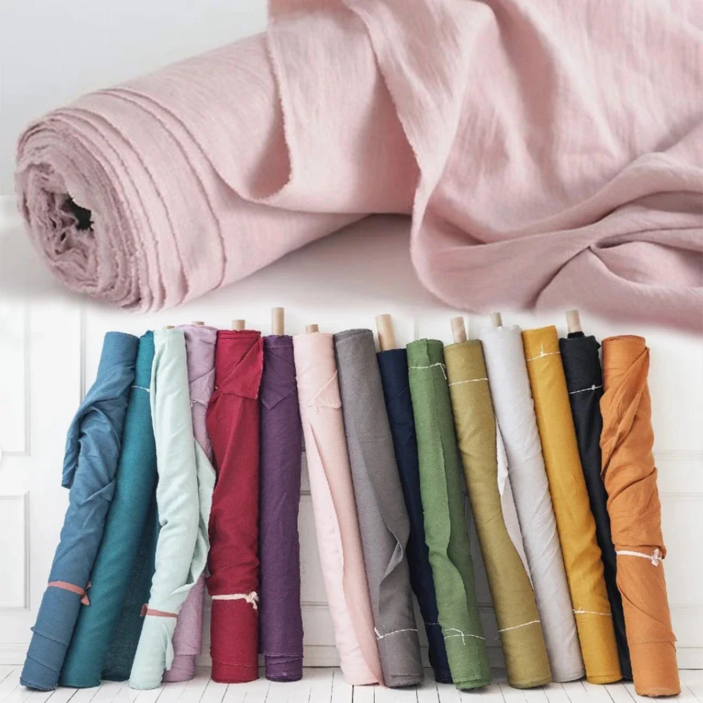 Baby Clothing Organic - 280cm 100% Kain Linen Alami, Kain