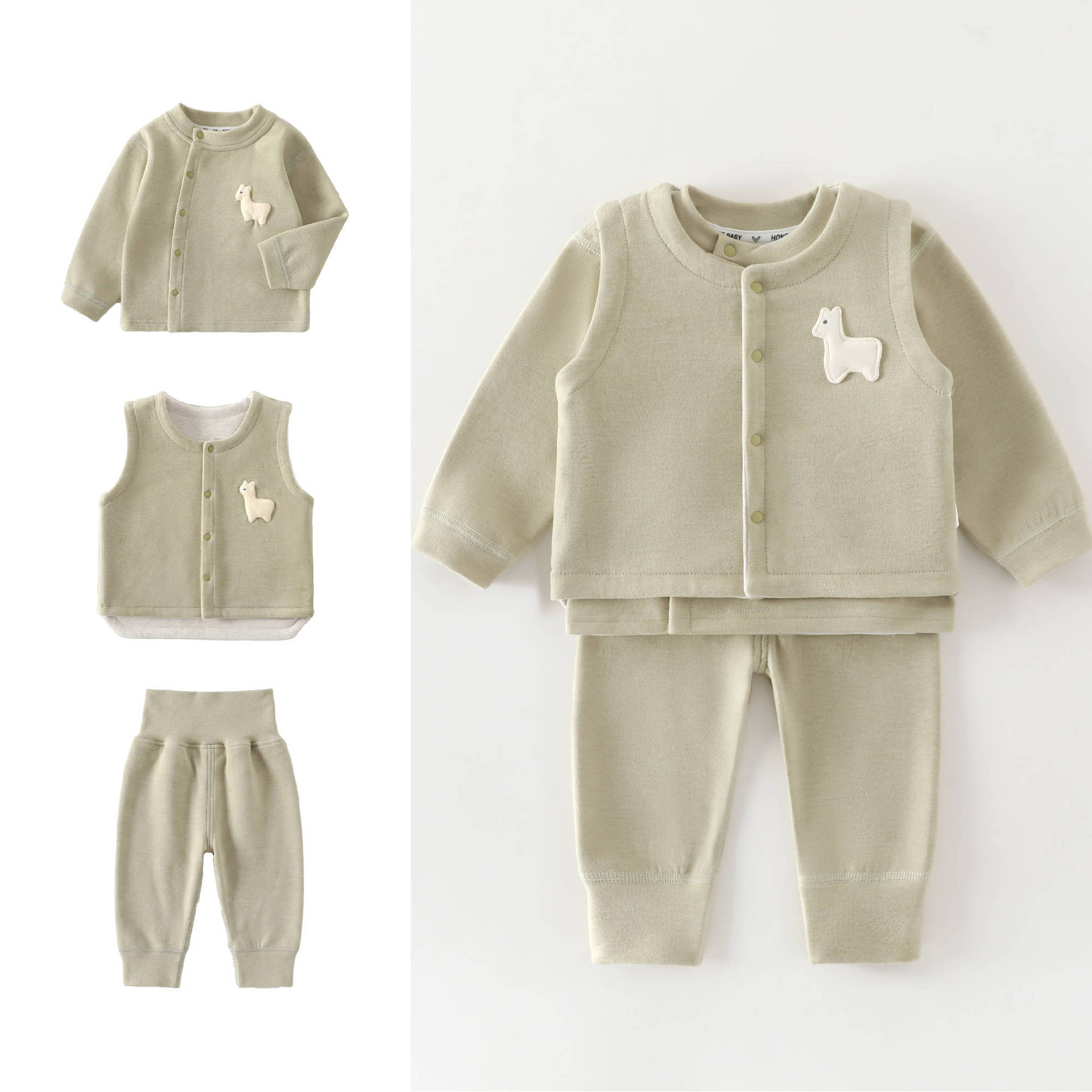 Baby Clothing High Quality - Setelan 3 potong Rompi Bayi Usia