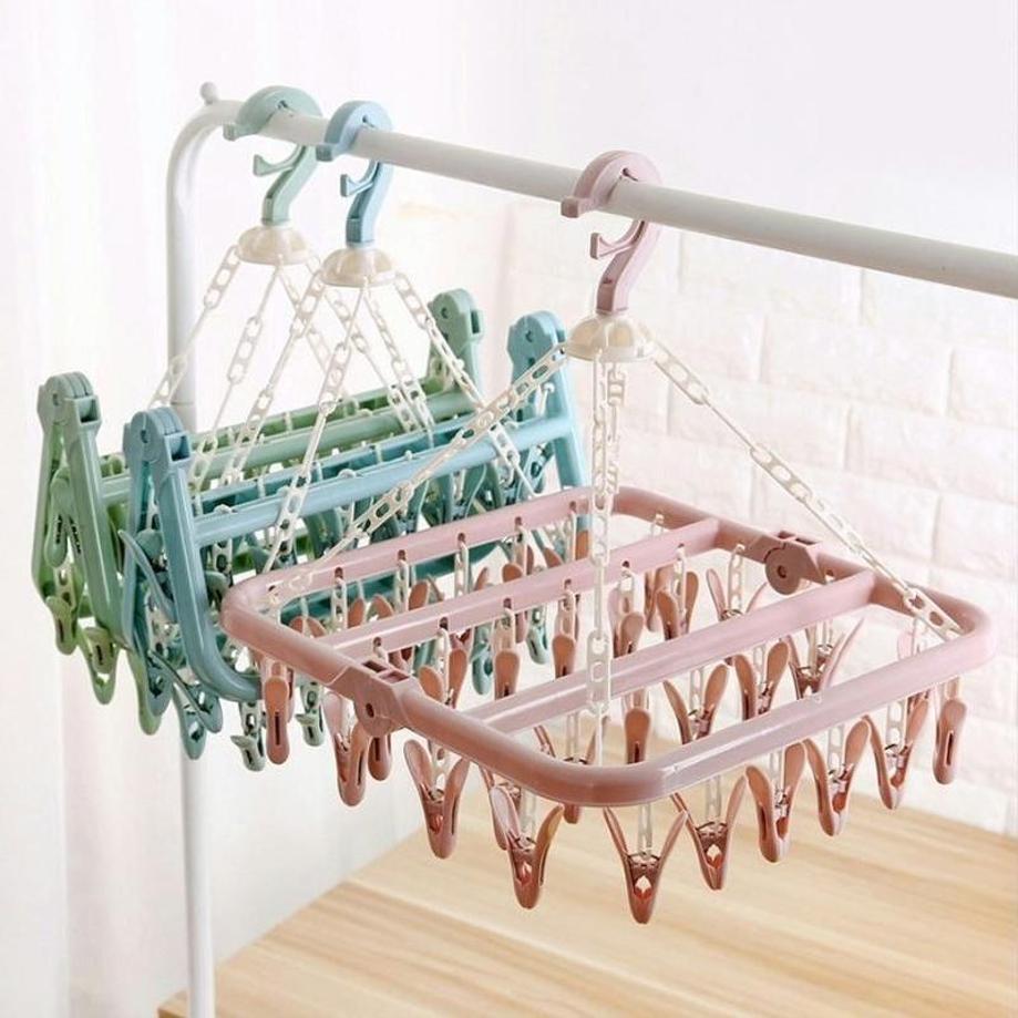 1 Pcs 32 Klip Gantungan Baju L - Baby Clothing Hanging Rack ulasan dan harga