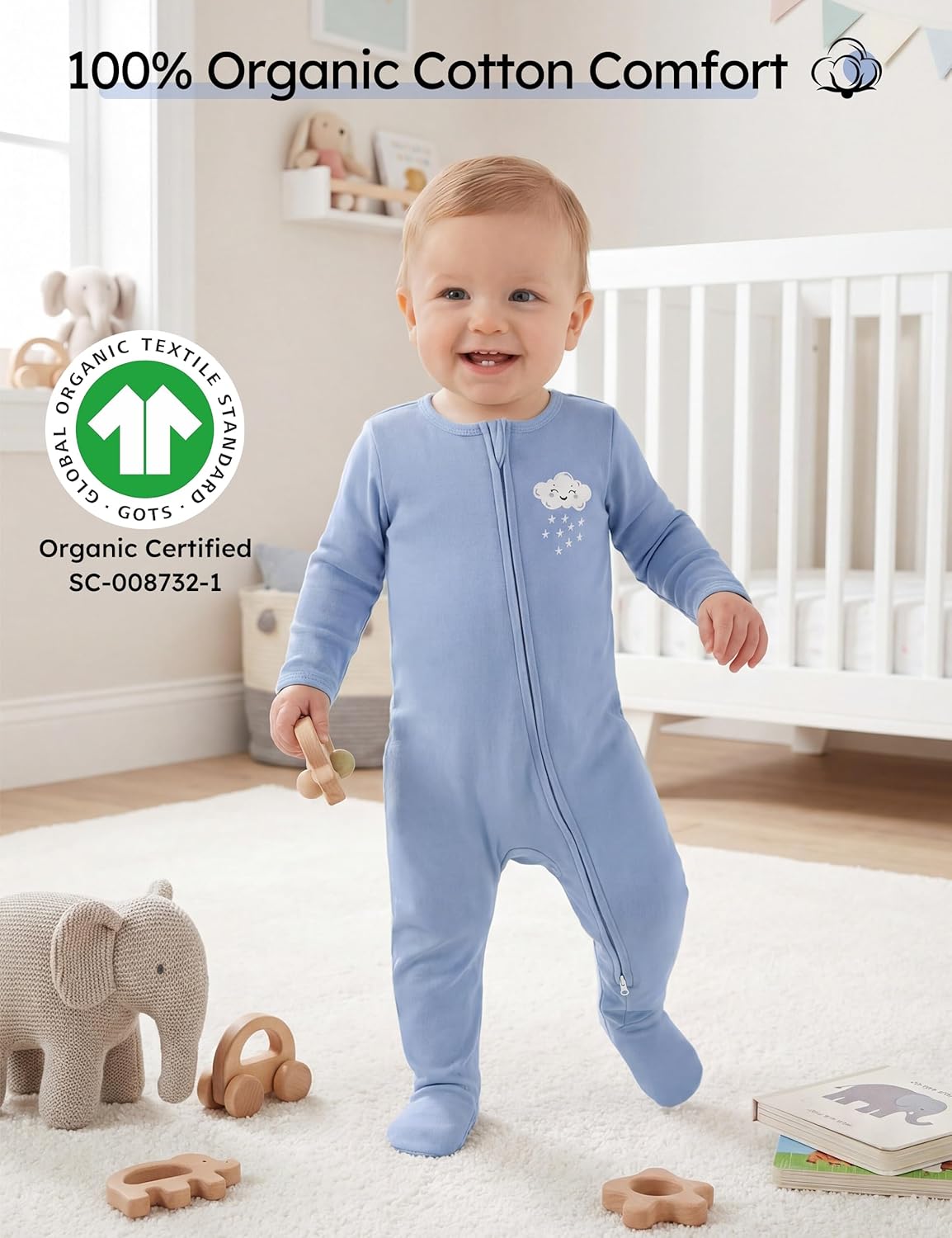Piyama Bayi 100% Katun Organik - Baby Clothing Organic ulasan dan harga