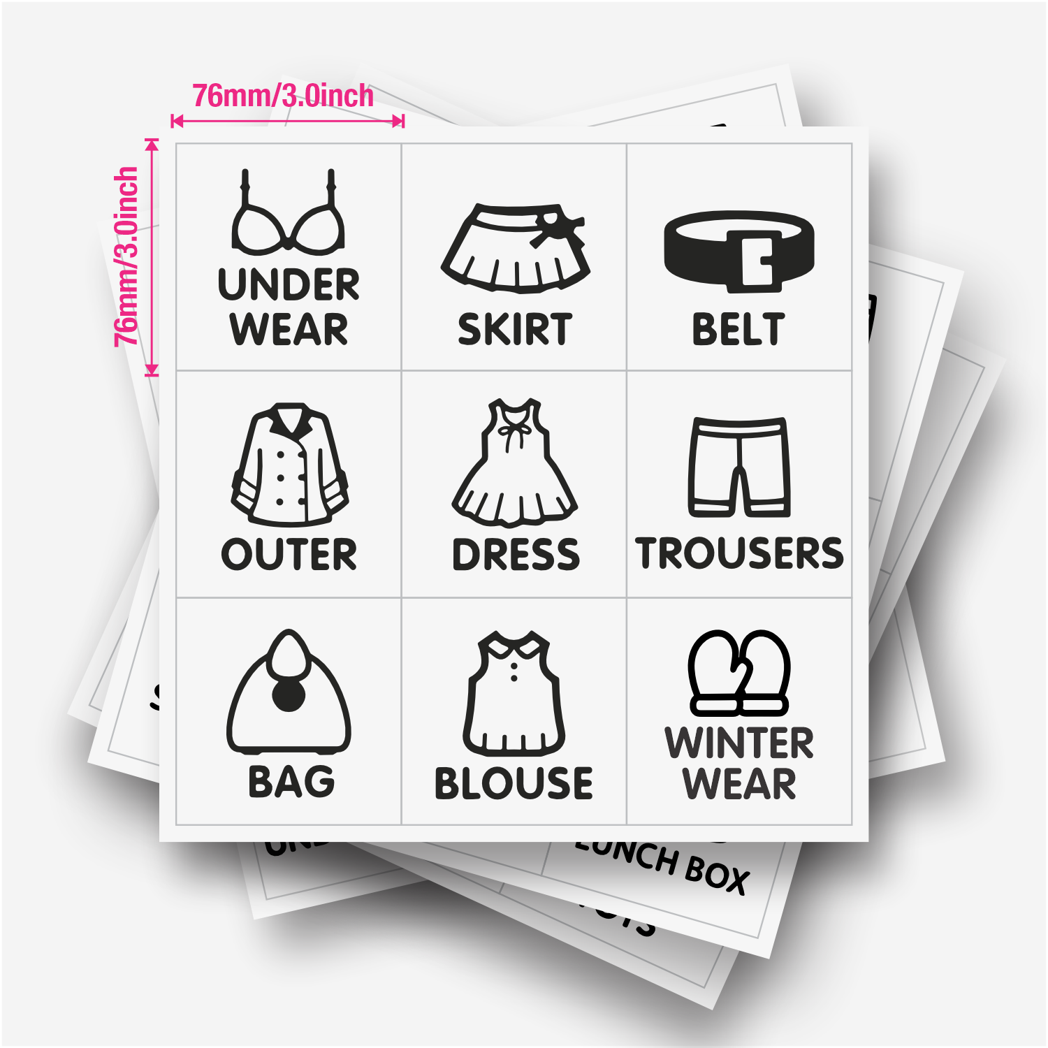 9 Buah/Lembar, Label Organizer - Baby Clothing Usa ulasan dan harga
